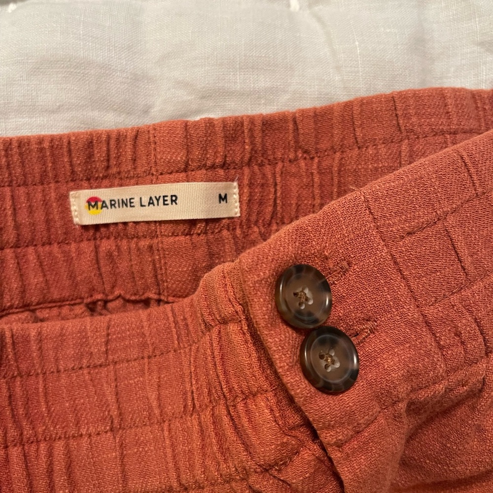 Marine Layer Terracotta Textured Shirt